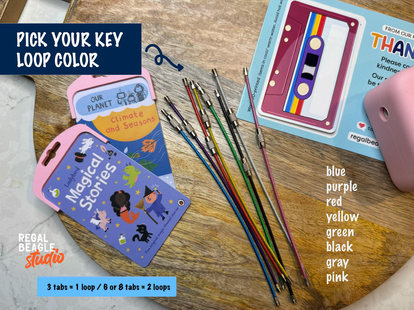 Vertical Yoto Card Holder, Keyring Holder Bundle, Reusable Tabs V2 :-)