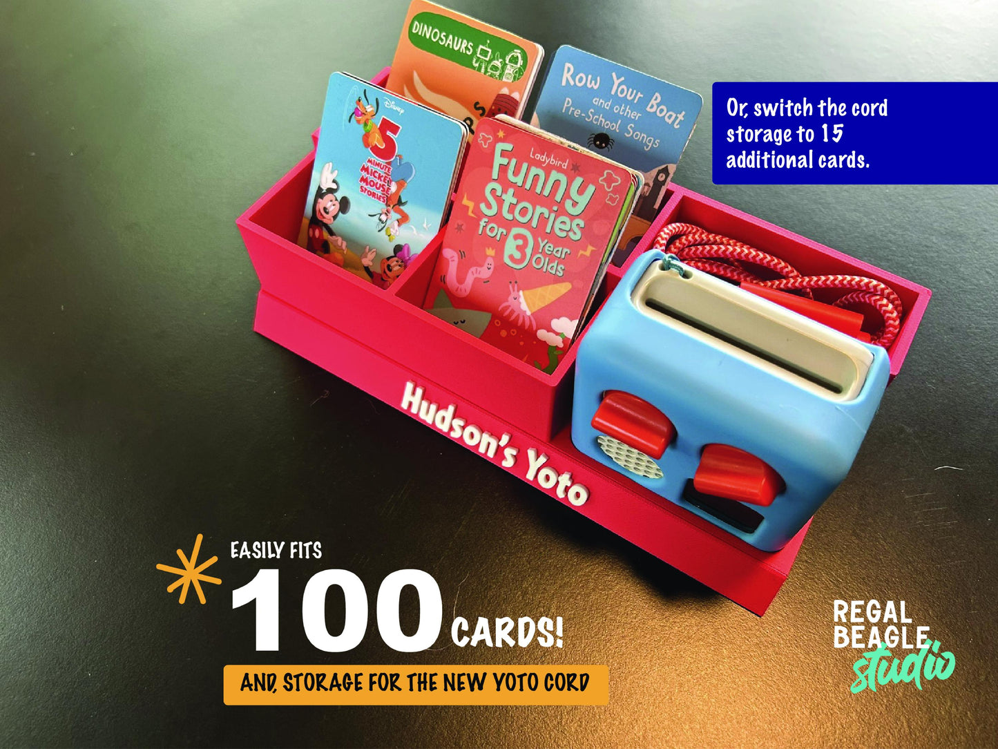 Yoto Mini Card Organizer, Docking Stand, Tray Stand with Personalization