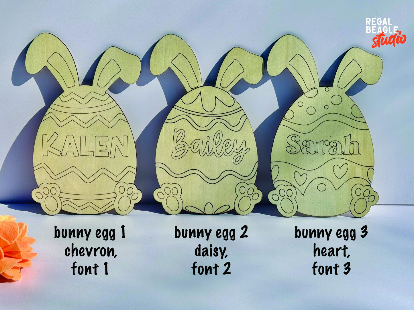 Large Personalized Easter Egg with Bunny Ears, Easter Paint Kit, Kids Paint Kit, Easter Craft For Kids, Custom Easter Gift