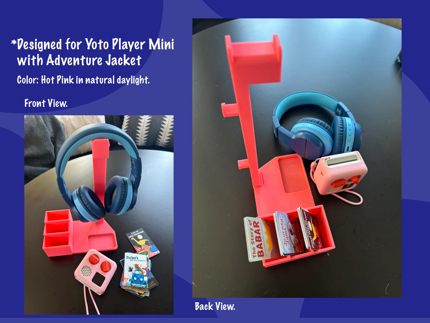 Mini Yoto Headphone Stand + MYO Card Docking Stand, Yoto Organizer