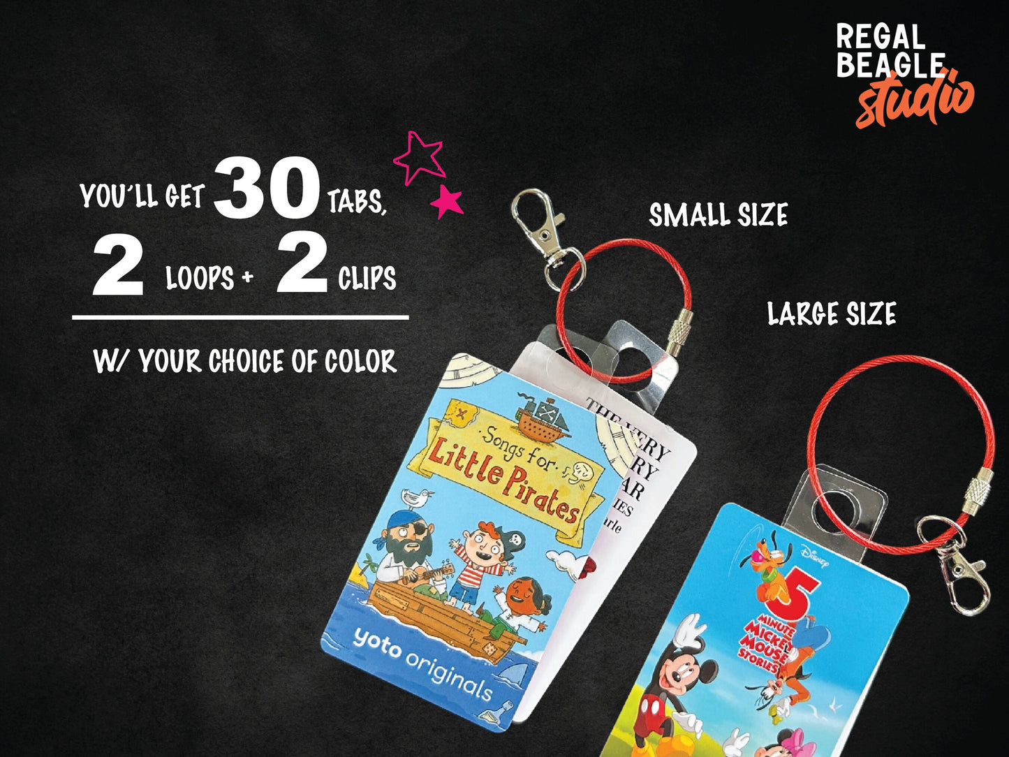 Yoto Tabs, Card Keyring System, Traveling Loop Holder Card Bundle