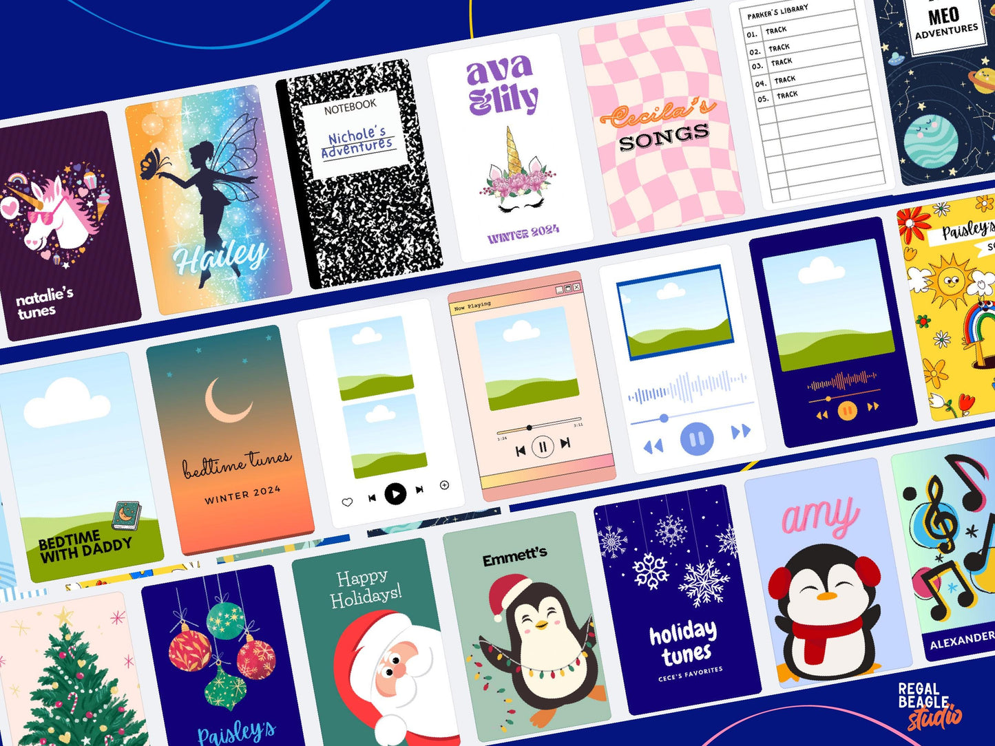 MYO Yoto Cards Canva Template: Printable Stickers for Make Your Own Yoto Cards, 90+ Editable Text Designs