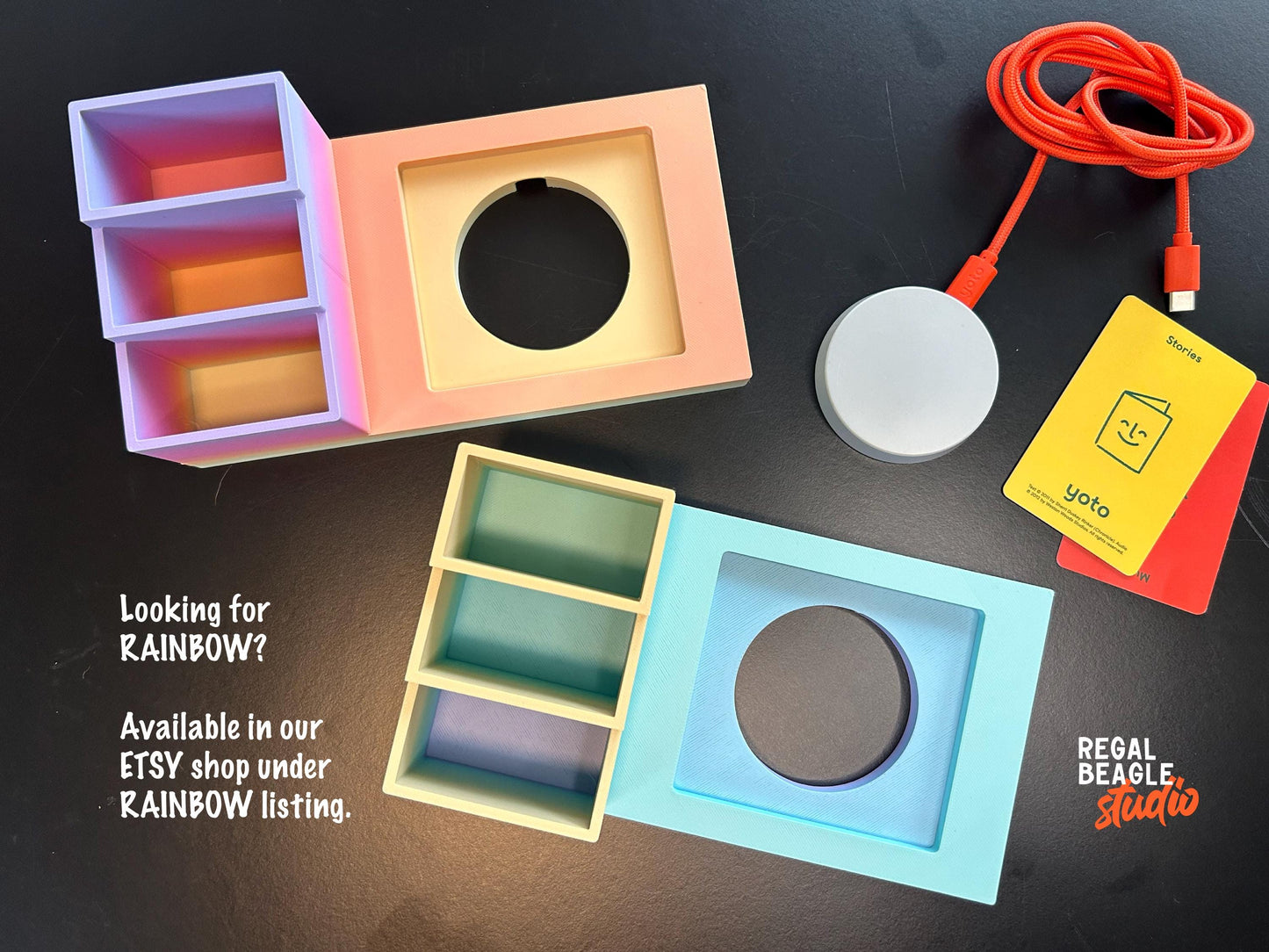 Yoto 3rd Gen Card Organizer, Docking Stand, Tray Stand with Personalization