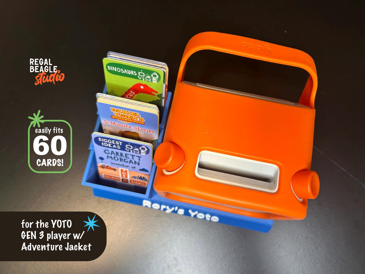 Yoto 3rd Gen Card Organizer, Docking Stand, Tray Stand with Personalization