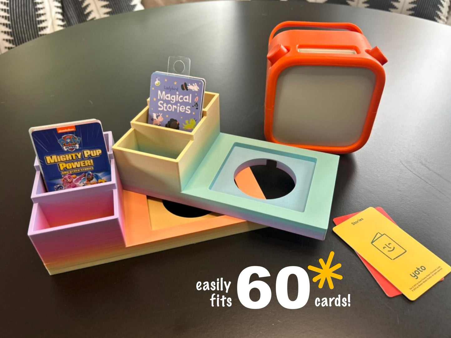 Rainbow Docking Stand, Card Organizer Tray for Yoto Mini / Gen 3